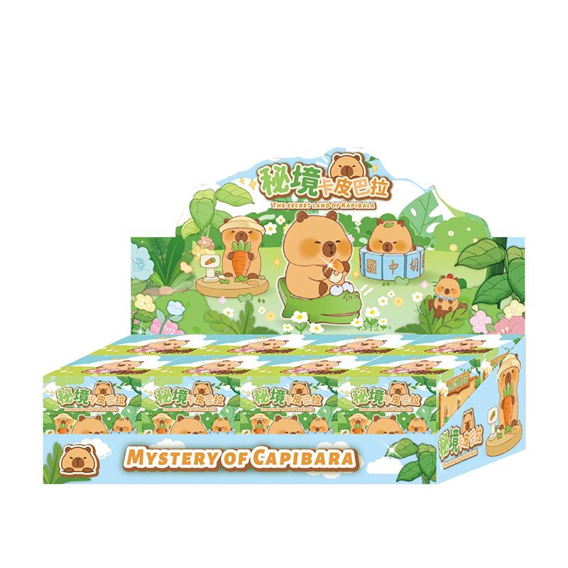 New Secret Realm Capybara Blind Box Cute Dolphin Trendy Toy Figure Desktop Decoration Mysterious Surprise Birthday Gift Random Mystery Collectible