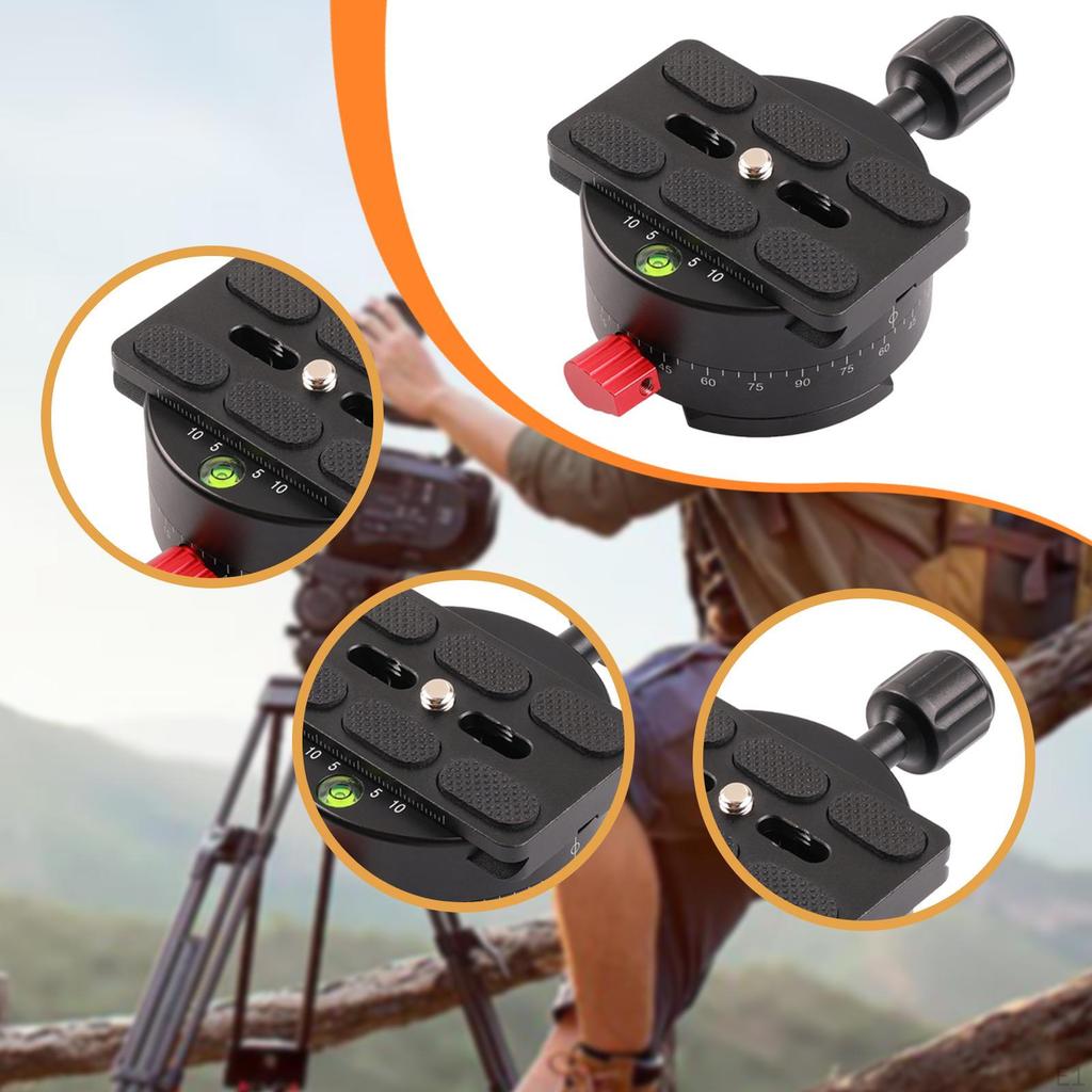 Panoramic Quick Release Plate Camera Mount Adapter Portable 1/4" Screw for Tripod Monopod High