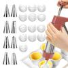 Cookie Press Guns Kit Stainless Steel Manual Cake Piping Maker DIY Pastry Syringe Extruder Nozzles Piping Cream Biscuits Maker