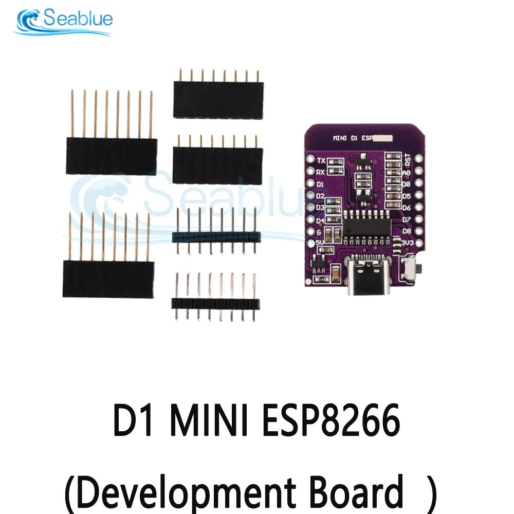 D1 MINI ESP8266 WIFI Development Board ESP-07 ESP-07S CH340C WIFI Development Board TYPE-C USB Interface 3.3V With Pins