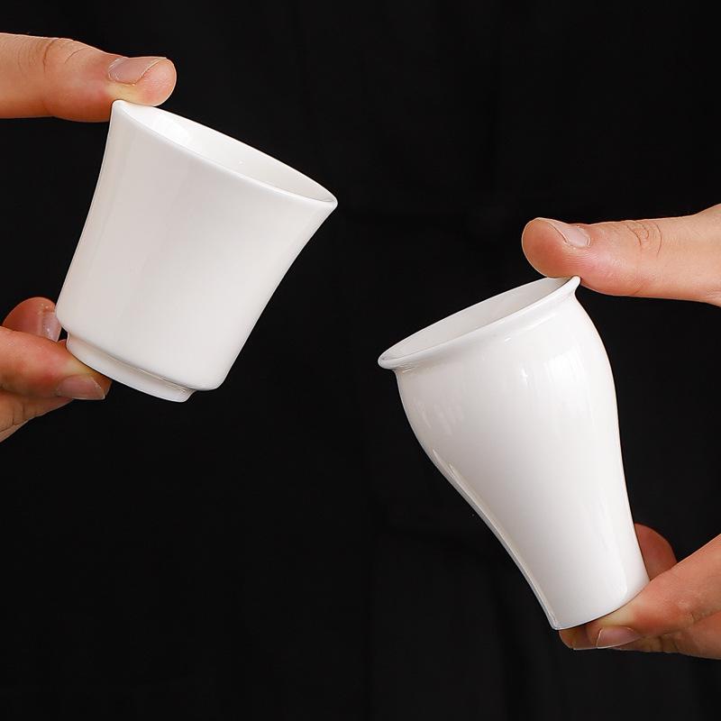Dehua White Porcelain Mutton Fat Jade Teacup for Guest Entertaining - Kung Fu Tea Tasting Single Cup