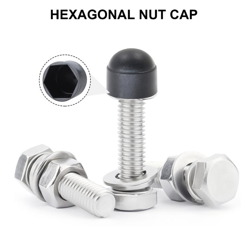 Upgrades Hexagonal Bolt Caps Cover Plastic Screw Head Protectors Set Portable Hexagon Head Protections Set for Bolts