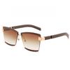Rimless Sunglasses Square Women Inspired Multi Tinted Fashion Shades Vintage Glasses
