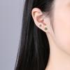 Soft Clay Crystal Ball Ear Stud with Bone Setting, Fashionable for Daily Wear, Full Diamond Design, High-end Romantic Couple Ear Stud Earrings