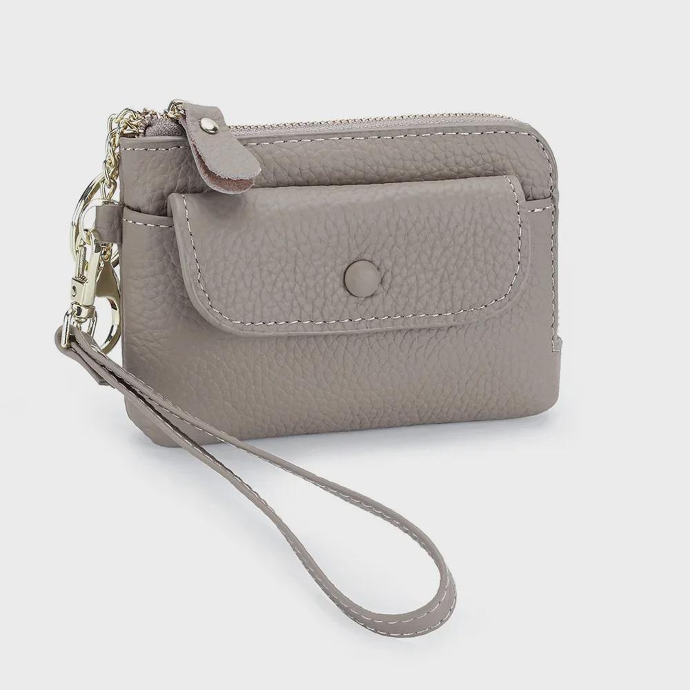 Women's Large Capacity Genuine Leather Coin Purse - Ultra-Thin, Multi-Functional Compact Clutch Bag