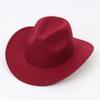 Einfarbiger Filz-Fedora-Hut Britischer Retro-Stil Unisex Flacher Rand Gentleman Flache Krone