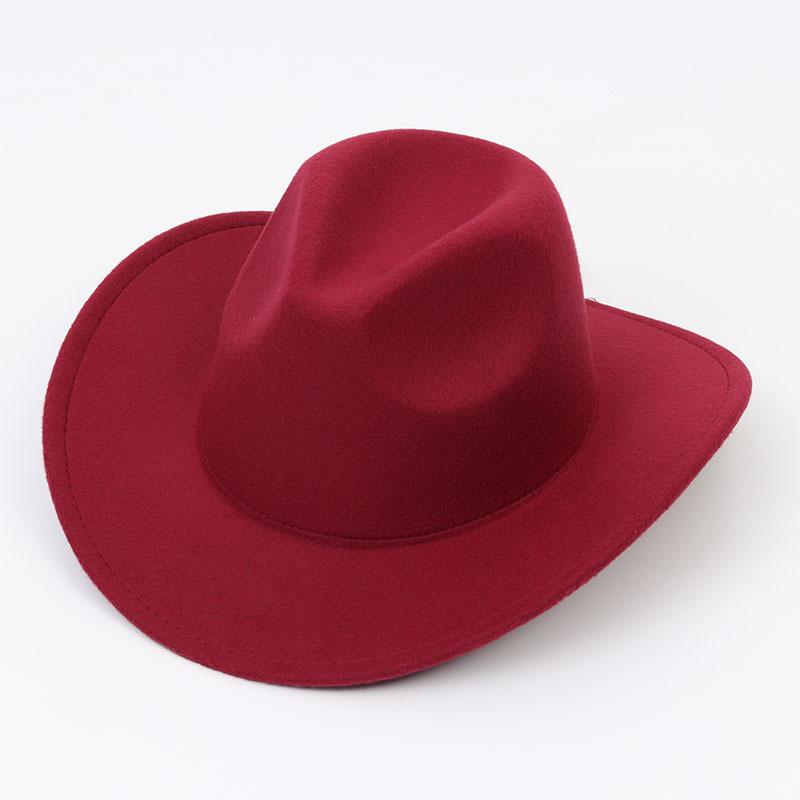 Einfarbiger Filz-Fedora-Hut Britischer Retro-Stil Unisex Flacher Rand Gentleman Flache Krone