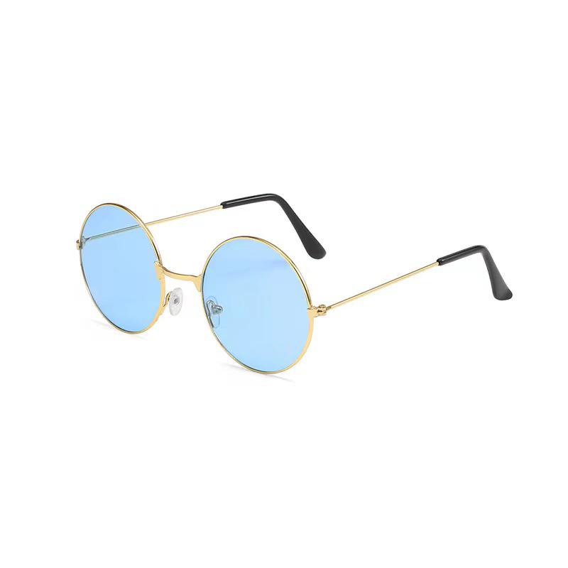 Set of 5 Black Round Harry Potter Sunglasses with Hyaluronic Acid Duck Metal, Perfect for Wedding Groomsmen and Lucky Cat Theme.