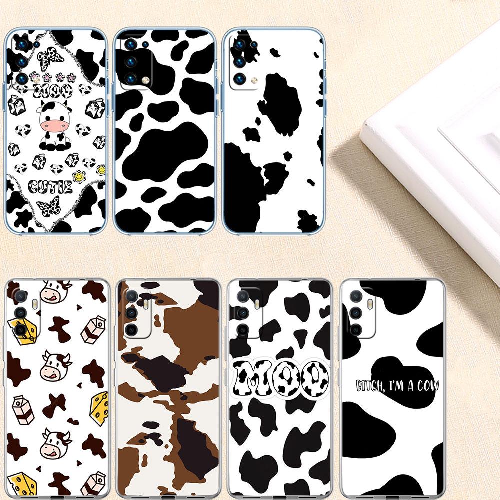 IK20 Cartoon Art Cow Transparent Phone Case for Motorola Moto Edge 20 30 40 50 S30 Fusion Ultra Pro Neo Lite + G200 G23