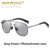 AORON Metal Frame Photochromic Polarized Sunglasses Anti Glare Colorful Driving Fishing Cycling Glasses UV400 Outdoor Accessories