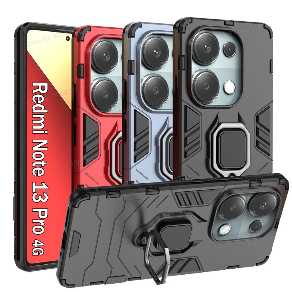 Shockproof Phone Cover For Xiaomi Redmi Note 13 12 Pro Plus Case Armor With Holder Redmi Note 12S 11S 10S 9S 8T 7 8 9 10 11 Pro