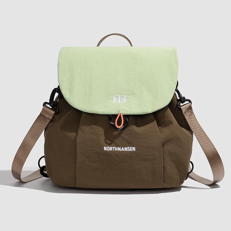 High-value Cute Color Matching Bag Junior High School and High School Students' Schoolbags Outdoor Leisure Travel Multifunctional Shoulder Bag