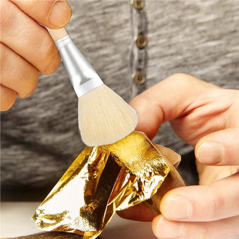 Premium-Mop Brush For Acrylic Painting, Assorted Size Acrylic Paint Brush Set Blending Mop Brushes With Wooden Handle 24PCS Set