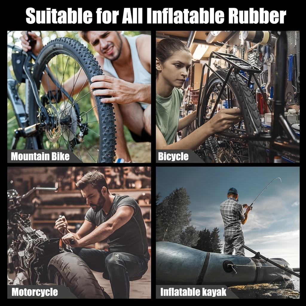 MTB Inner Tube Patch Kit - Heavy-Duty Rubber Patches & Metal File for Trailside Repairs, Mountain Bike Essential