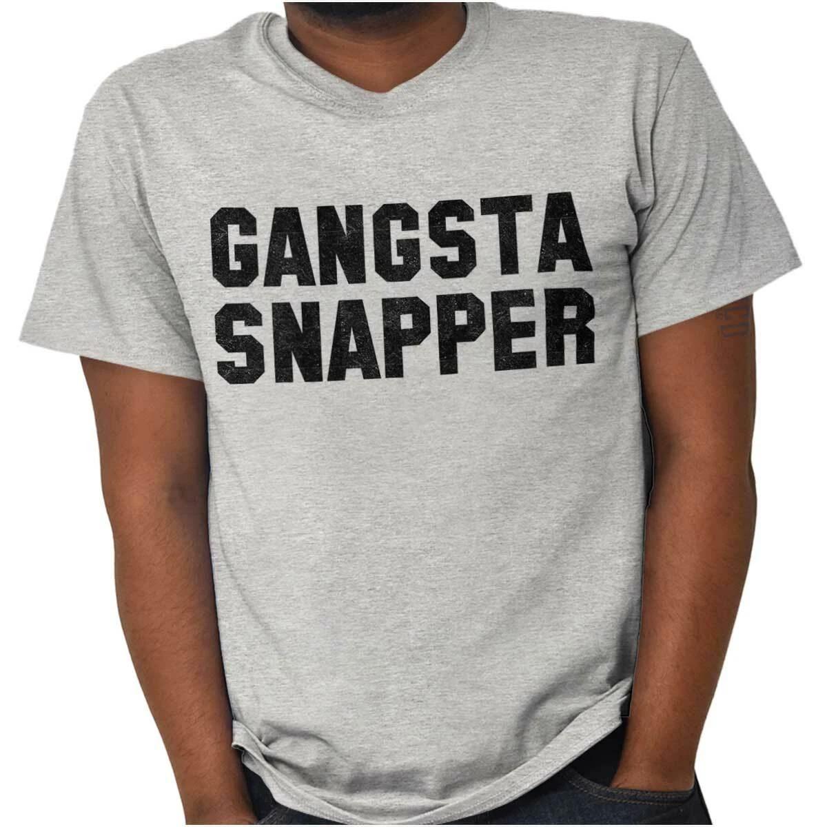 Gangsta Snapper Funny Photgrapher Joke Gift Womens or Mens Crewneck T Shirt Tee XL