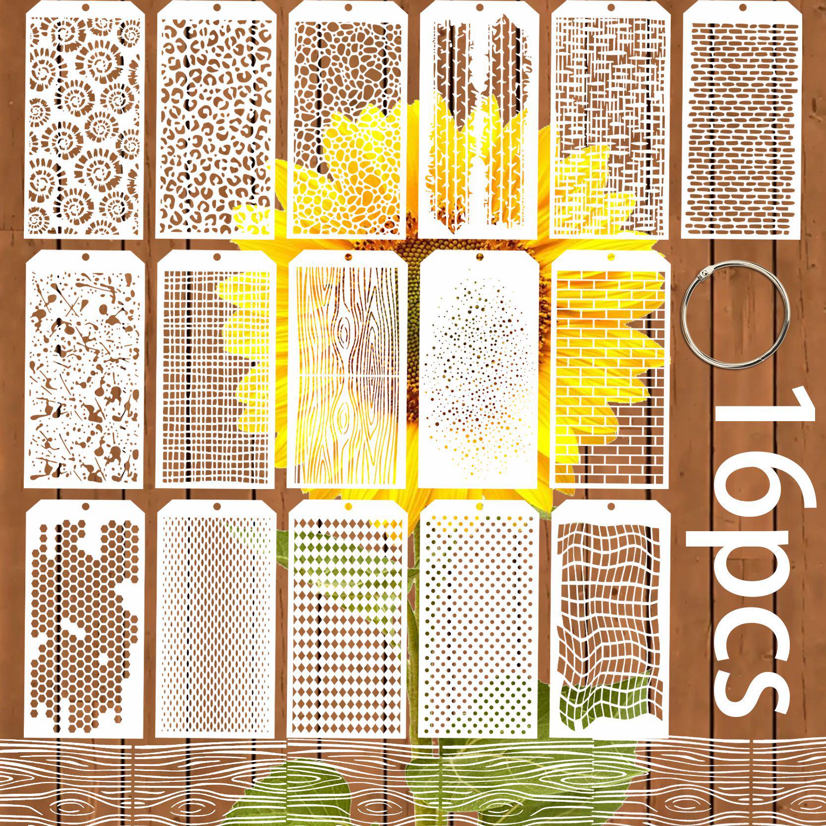 Набор из 16 трафаретов для DIY-тортов для аэрографии и декорирования