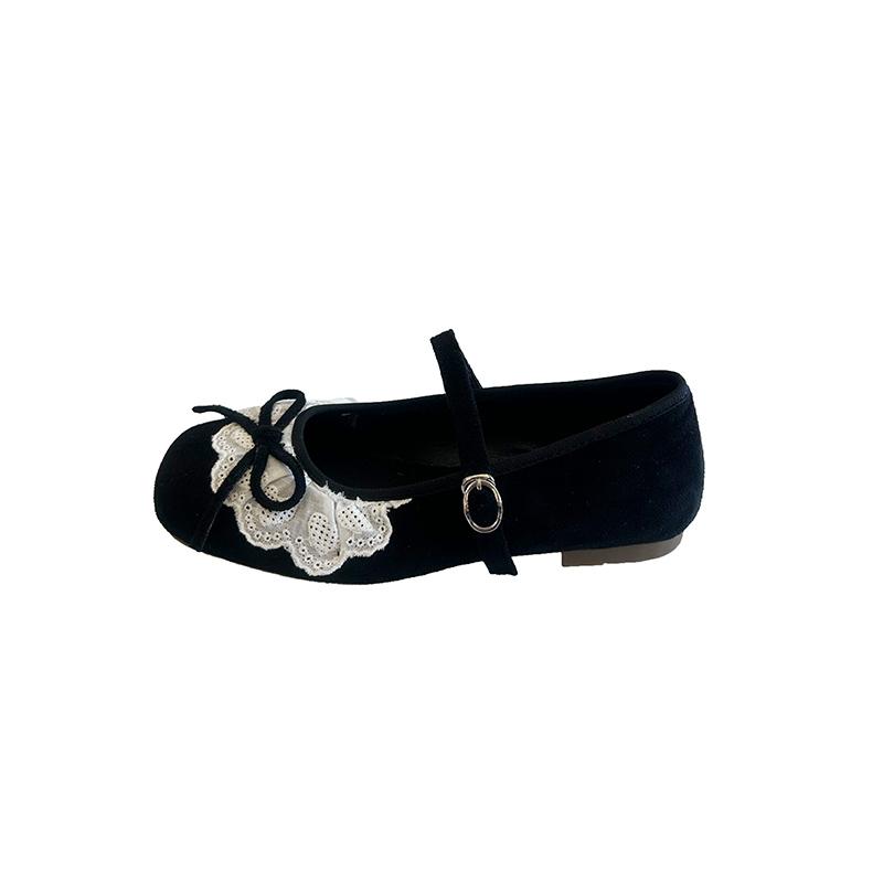 Fashion 2025 New Lace Edge Lefu Shoes Flat Fashion Spring and Autumn Ballet Shoes High Quality Women's Shoes