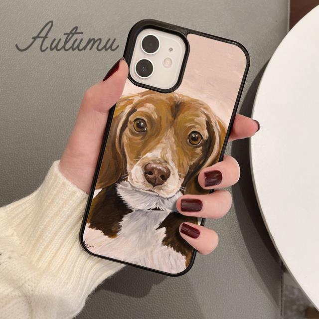 Roztomilý pouzdro na telefon s motivem psa Beagle pro iPhone 11 12 13 14 Pro Max mini X XR XS SE 2020 5 6S 7 8 Plus Samsung Galaxy S21 S22 Kryt skořepina