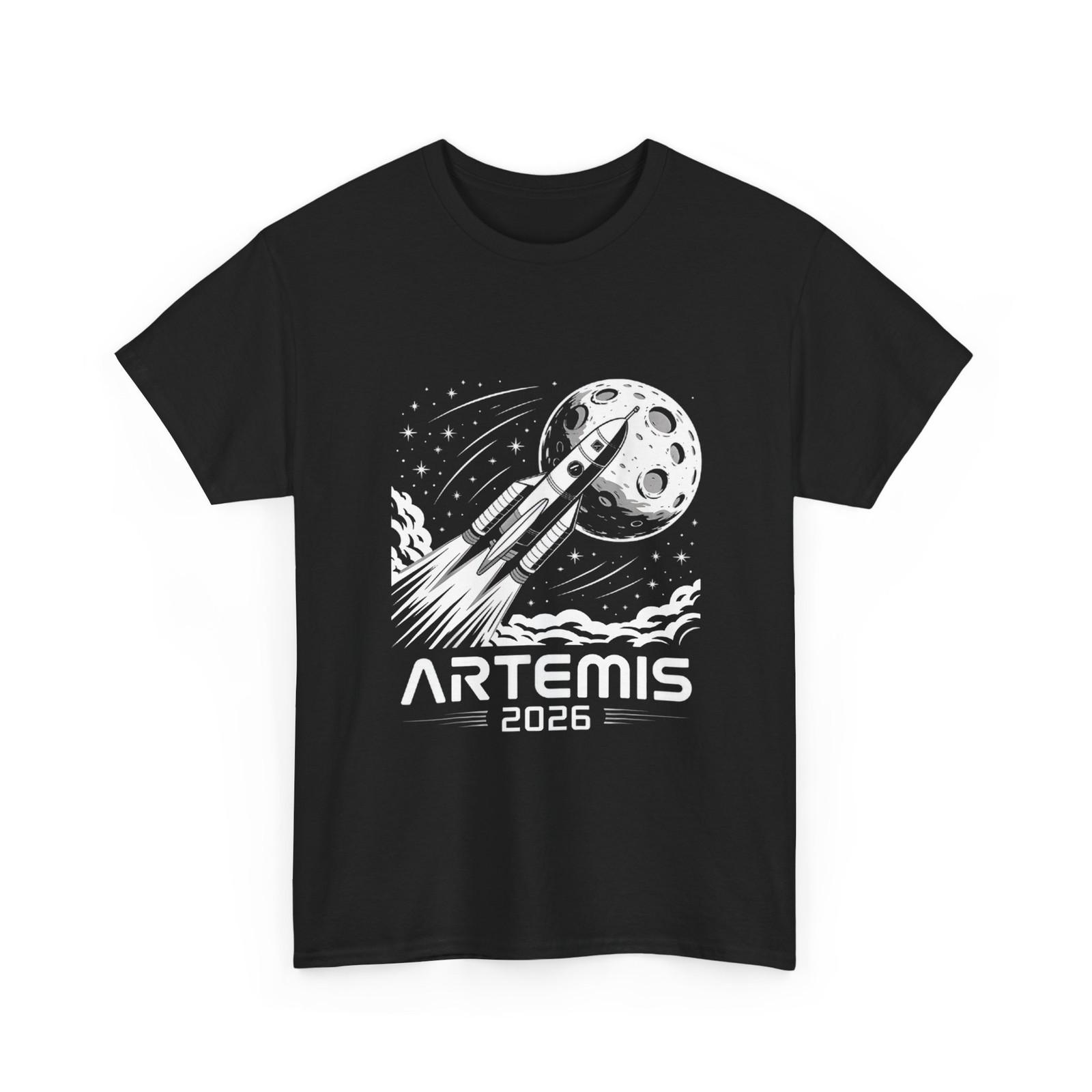 Artemis II Launch to The Moon Shirt, Space Solar System T-Shirt XXL