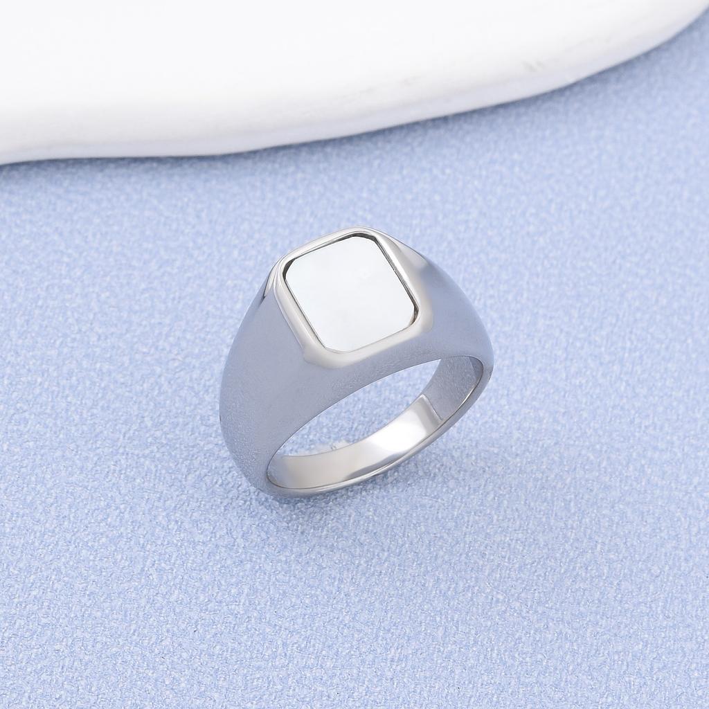 R3482 1pc Man/Women Gemstone Style Wedding Titanium Steel Ring,Fashion Men's 316LStainless Steel Lightweight and Compact Rings