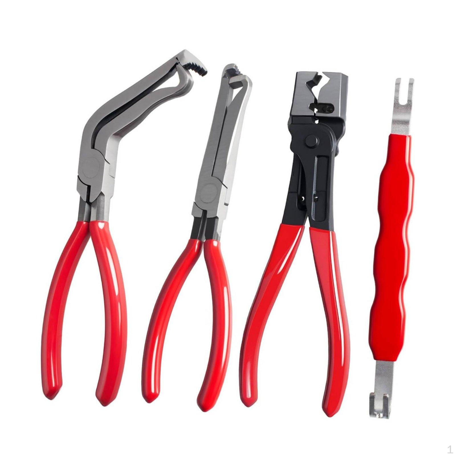 4 Pieces Electrical Disconnect Pliers Versatile Automotive Hose Removal Tool Set Heavy Duty