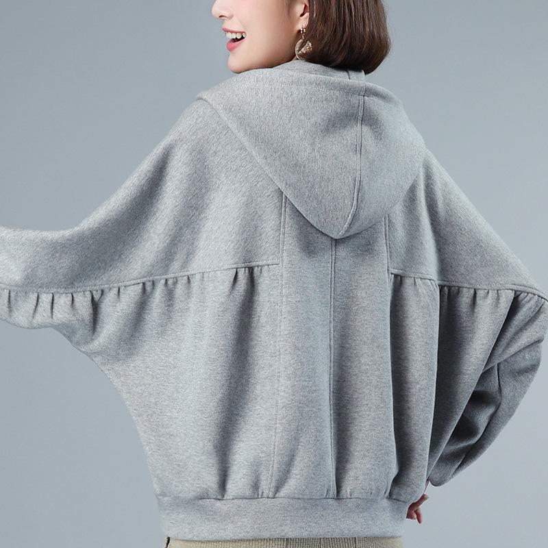 Women's Plus Size Casual Cardigan Hoodie - Spring/Autumn 2024 Fashionable and Elegant Style