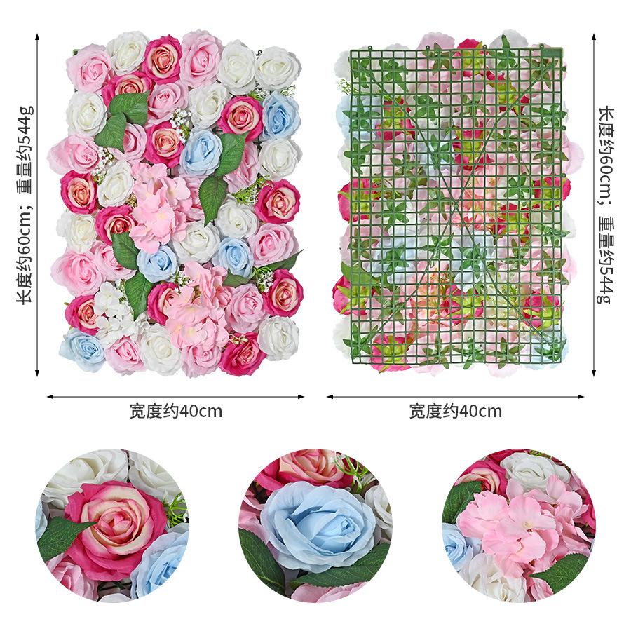 Simulation Rose Wall, Wedding Decoration Background Wall, Shopping Mall Window Decoration Simulation Flower Wall, Green Plant Grass Wall