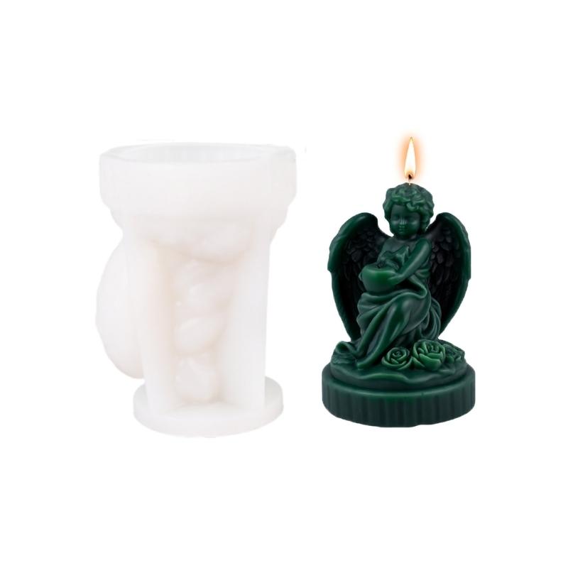 Food Grade Silicone Candle Making Mold With Angel Design Heat Safe Reusable 150g Lightweight For Beginners And Professionals