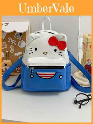 Hello Kitty Girls Mini Backpack With Cartoon Pu Material For Casual Daily Use