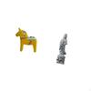 Dalecarlian Horse Sculpture And Guan Yin Stone Statue Collectible Ornament for Home Decor Bookshelf