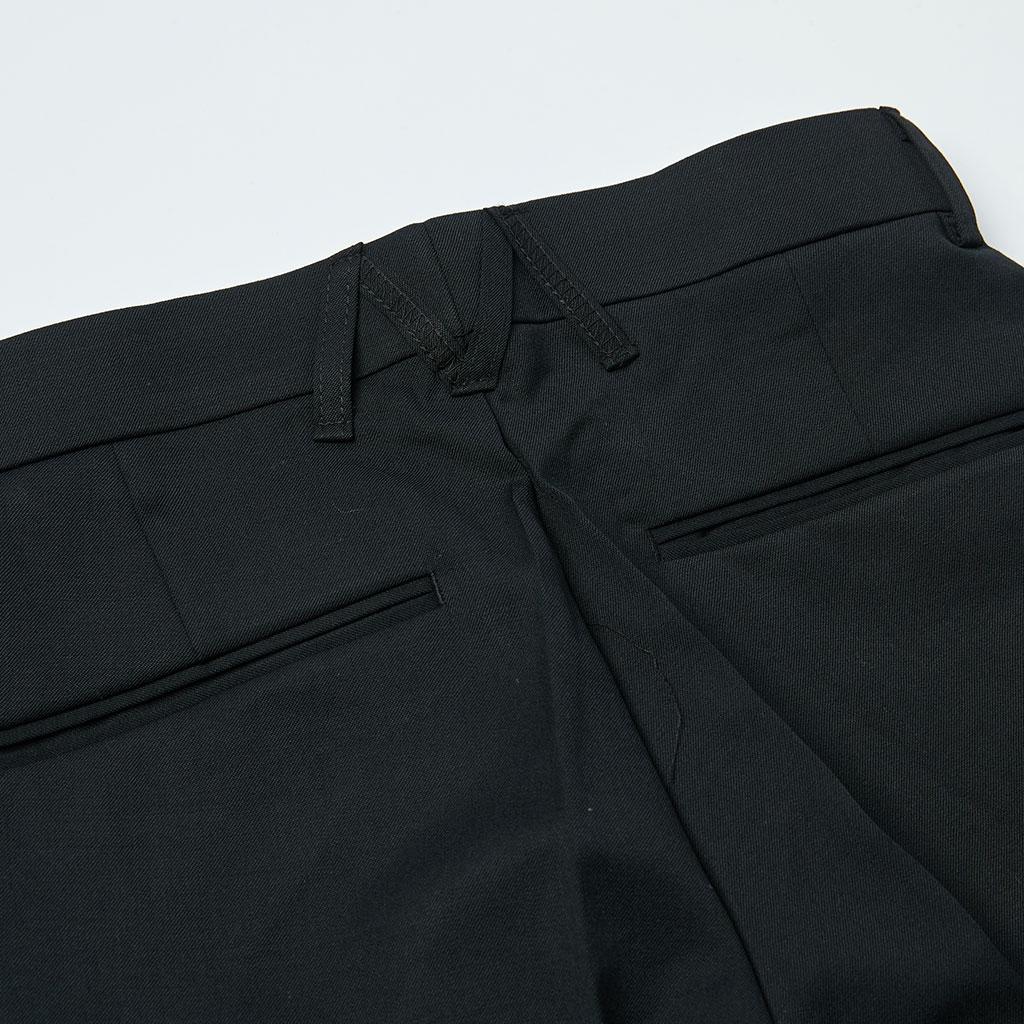 Moseu Wool Setup Semi-Wide Pants_Black