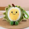 Cute Strawberry Orange Plush Keychain Cartoon Fruit Doll Desktop Ornament Palm Toy Pendant