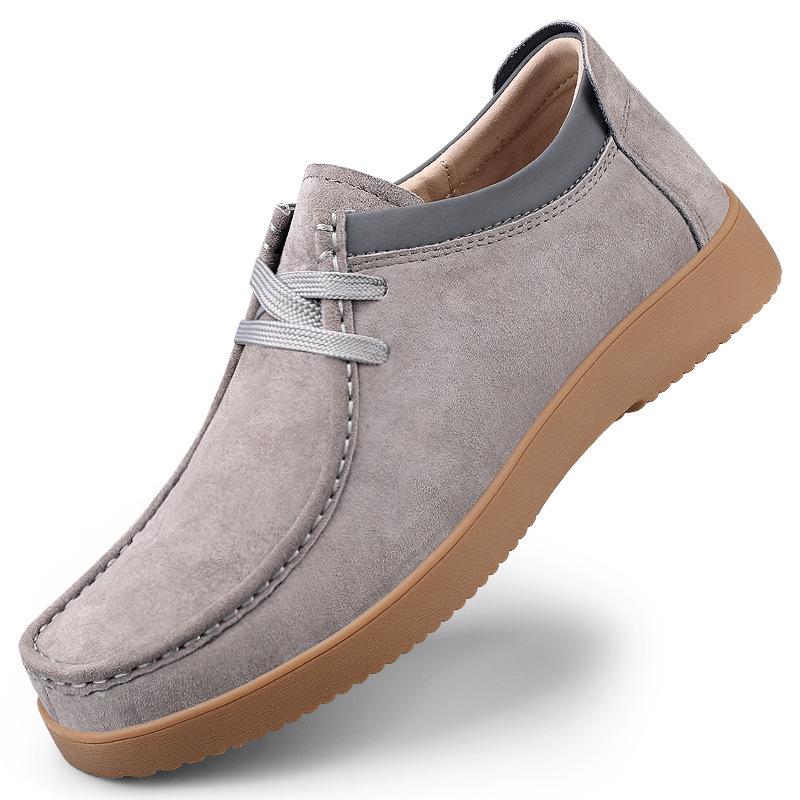 Cross Genuine Leather Men's Loafers - Retro, Soft Sole, Breathable, Trendy, Versatile Casual Shoes (Available in Sizes 45-47)