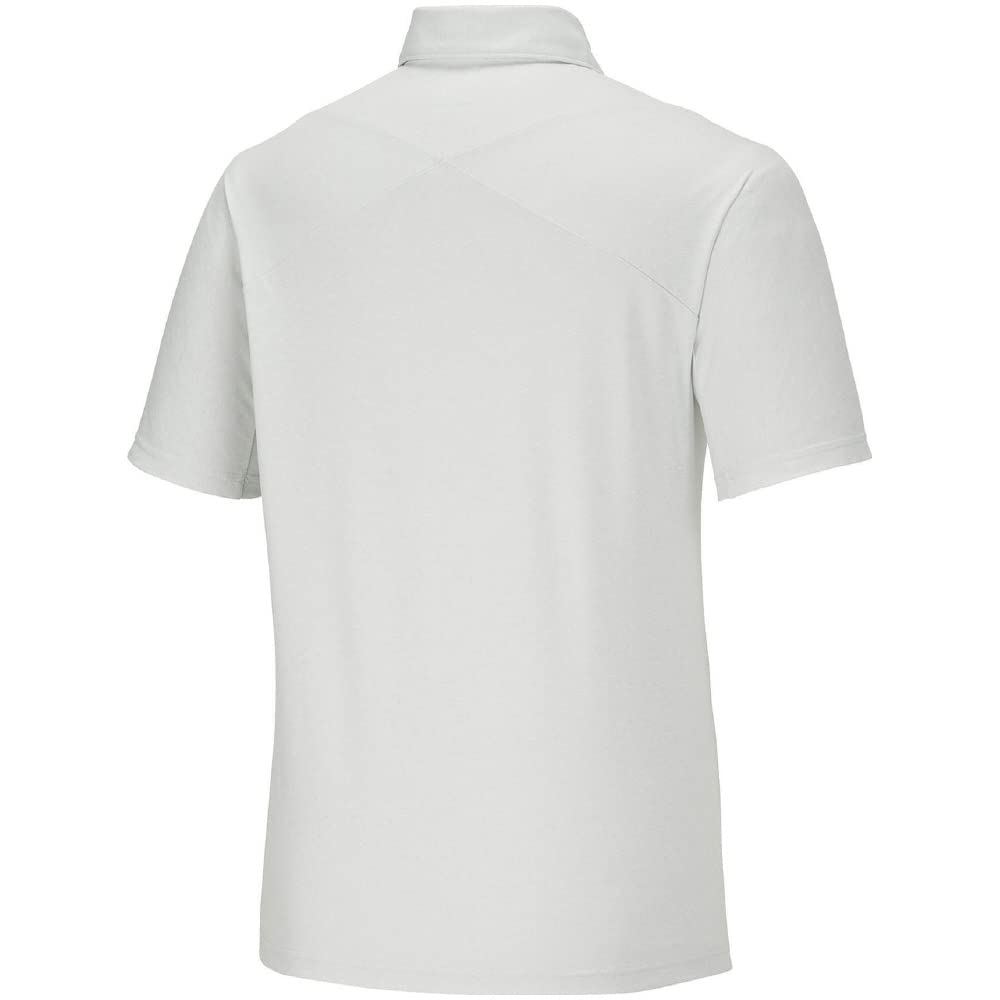 Mizuno Dry Polo Short UPF Heather Size L Men's Shirt, Sleeve, 15, Moisture-Wicking, Quick-Drying, White, (32MAA083)