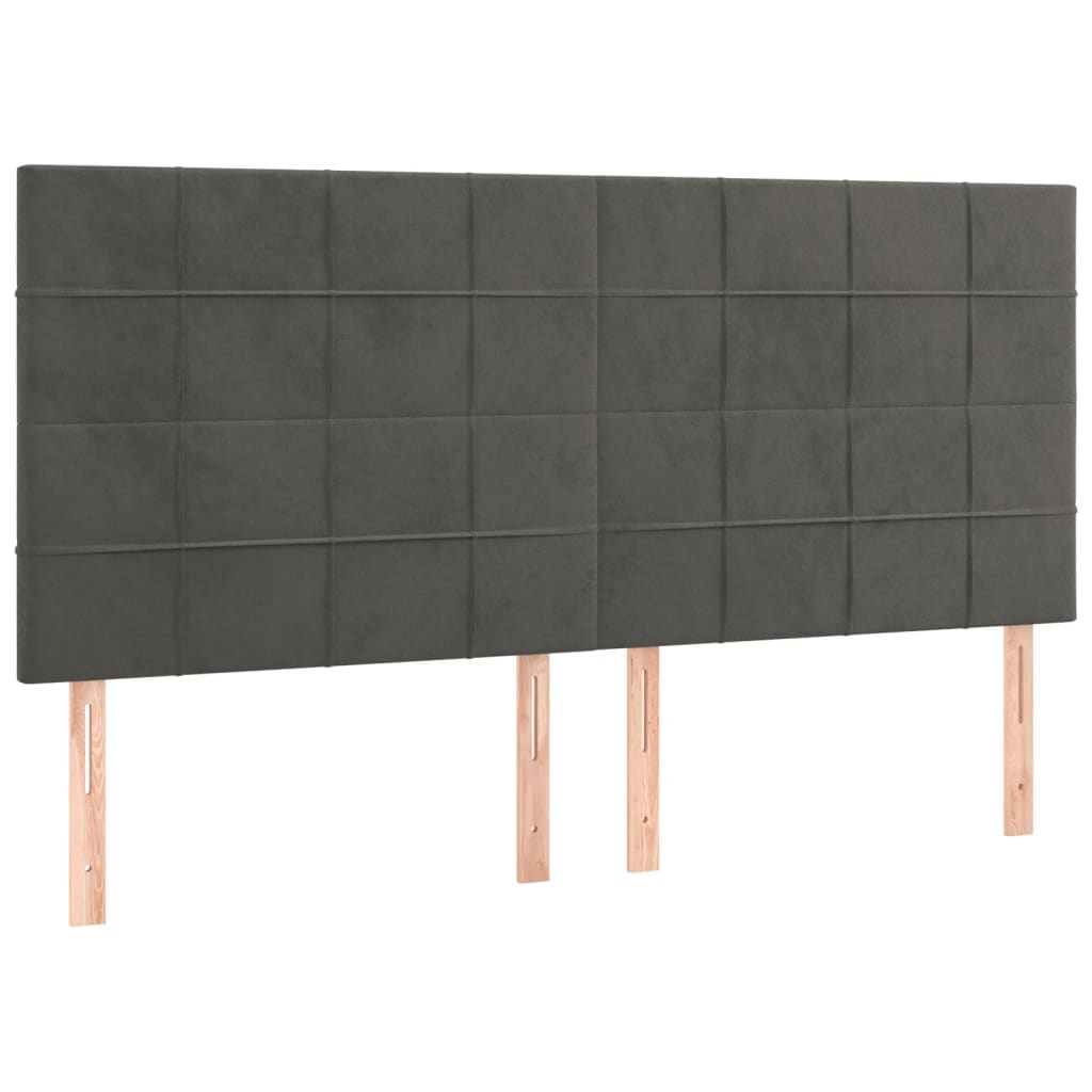 Bed Frame without Mattress Dark Grey 160x200 cm Velvet