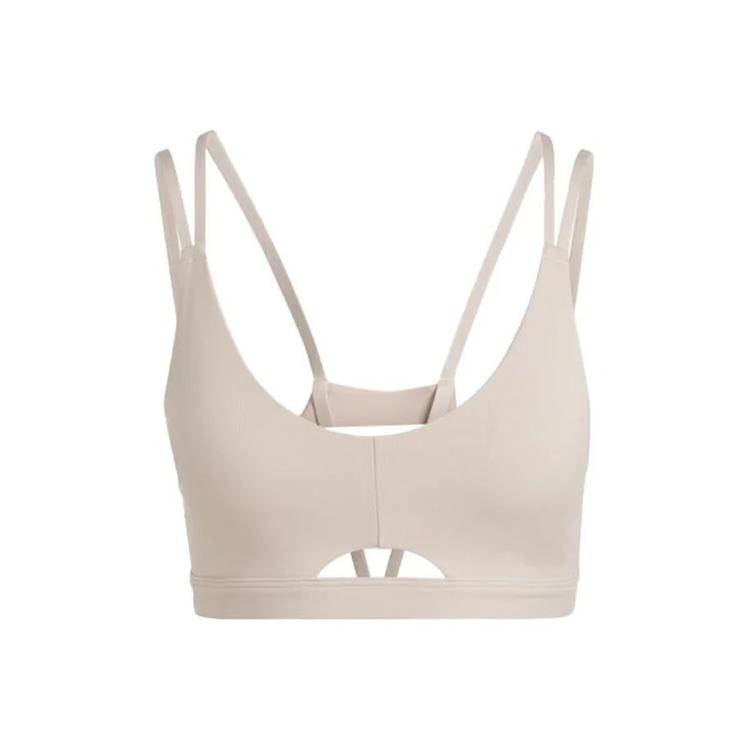 Adidas Однотонный Логотип Низкая Поддержка Body Йога Пилатес Спортивный Бюстгальтер Женское нижнее белье Miracle-Gray-Brown HR3037 AXLD