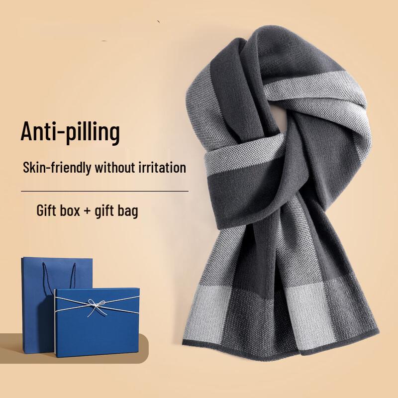 

Мужской зимний клетчатый шарф-манишка Exquisite Gift Box