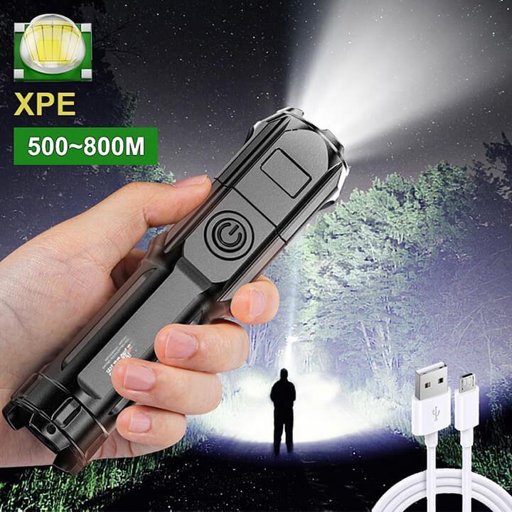 Powerful LED Flashlight Rechargeable USB 18650 Waterproof Zoom Fishing Hunting Camping  Tactical Flashlight LED