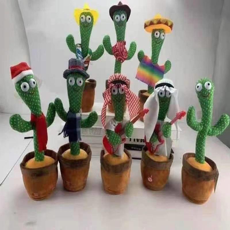 Brinquedo Cacto Dançarino Com Canto e Dança Planta de Pelúcia Interativa
