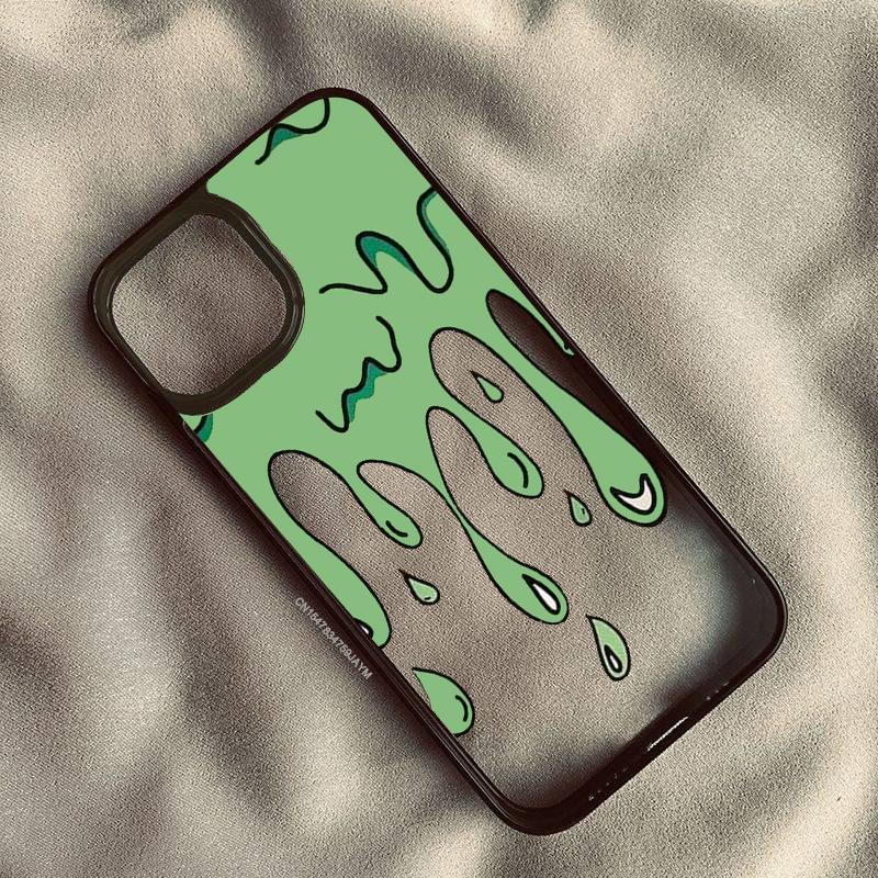 Lustige Farbe Graffiti Kunst Handyhülle Für iPhone 16 14 13 15 12 Mini 11 Pro Max XS XR 7 8Plus INS Flamme Stoßfest Klar Hartschalenabdeckung