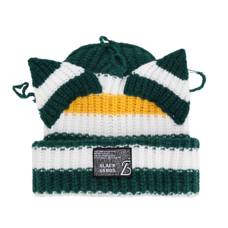 

BLACK SANDS Striped Unique Earring (4 colors) BLACK_Free