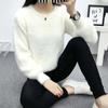 Mohai, dzianinowy, podstawowy, damski ciepły sweter z okrągłym dekoltem, różowy, krótki top, słodki, dojazdy, Casual, jesienno-zimowy sweter