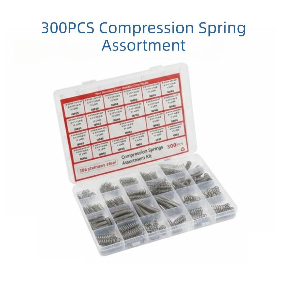 

304 Stainless Steel Compression Spring Kit 24 Sizes Premium Stainless Steel Tension Spring Kit Assortment 300PCS 300PCS