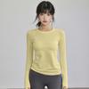 Lulu Womens Long Sleeve Yoga Top Round Neck Sports Gym Running Fitness Training Shirt
