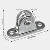 4Pcs/Set Steel DIY Silent Pulley High-quality Lifting Pulley Sturdy Fixed Load-bearing Capacity Small-sized