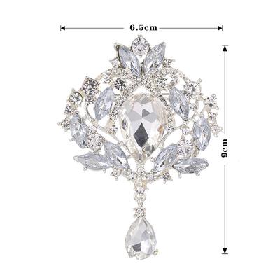 Retro Teardrop Brooch Bridal Brooch Party Banquet Wedding Pin Jewelry