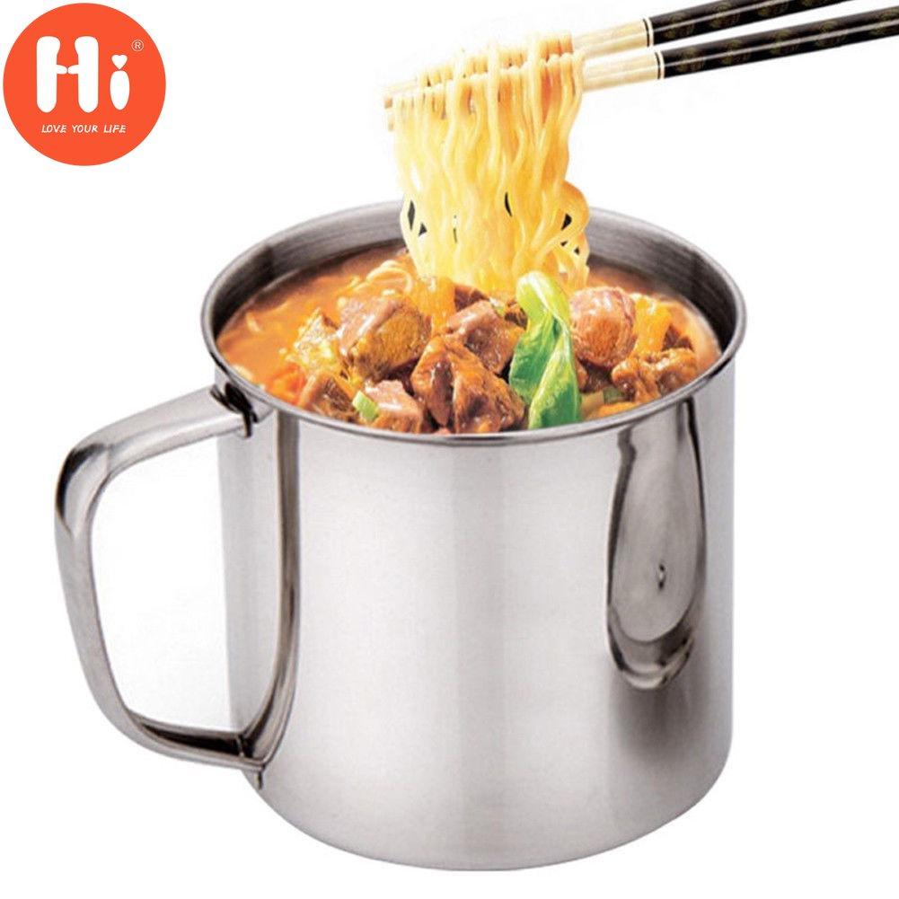 Hi Roamtic Fashion Kitchen Mug Beer Steel Camping Coffee Drinking Tea Travel 480ml Stainless Handle Cup
