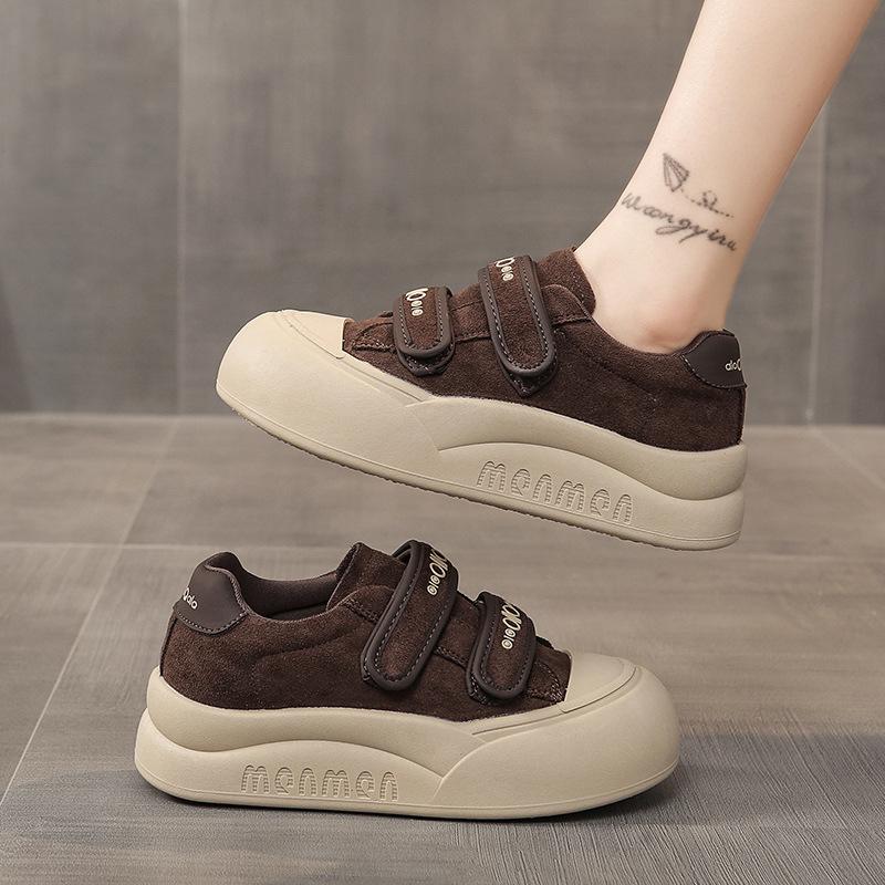 Platform-soled German training shoes women's shoes 2025 new autumn popular Velcro board shoes retro versatile sports and leisure shoes