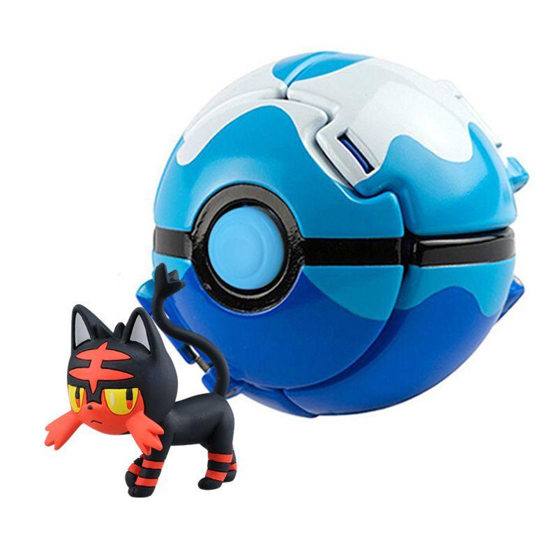 Mon Action Figure Model Toys Pikachu  Charmander Rockruff Litten