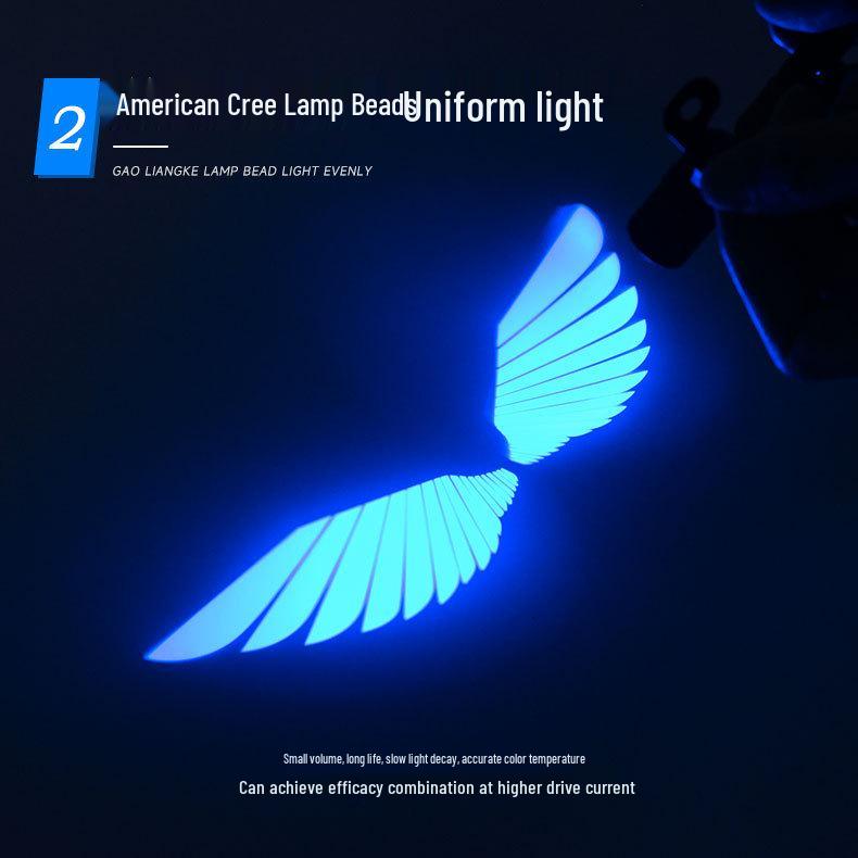 Angel Wings Motorcycle Projection Light: Universal Atmosphere Ground Lights
